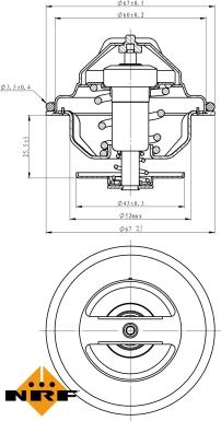 NRF 725106 - Термостат, охлаждающая жидкость parts5.com