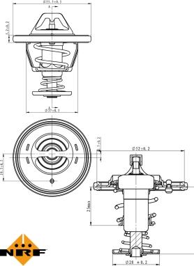 NRF 725118 - Термостат, охлаждающая жидкость parts5.com