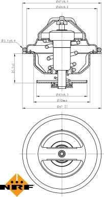 NRF 725117 - Термостат, охлаждающая жидкость parts5.com