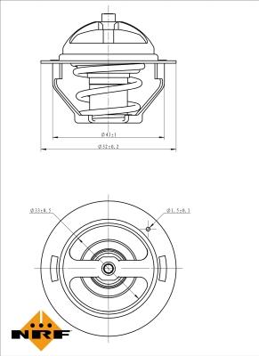 NRF 725181 - Термостат, охлаждающая жидкость parts5.com