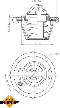 NRF 725187 - Термостат, охлаждающая жидкость parts5.com