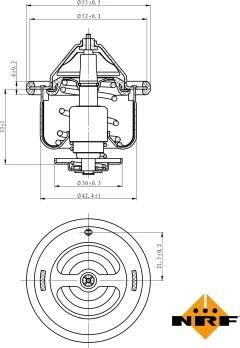 NRF 725134 - Термостат, охлаждающая жидкость parts5.com