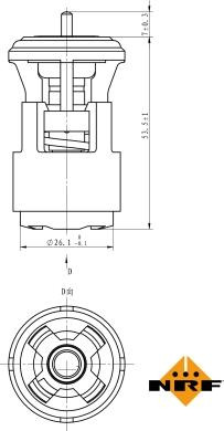 NRF 725133 - Термостат, охлаждающая жидкость parts5.com