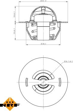 NRF 725129 - Термостат, охлаждающая жидкость parts5.com