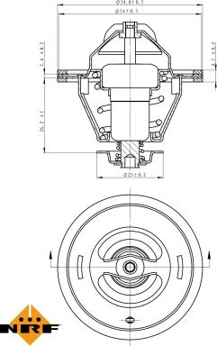 NRF 725124 - Термостат, охлаждающая жидкость parts5.com