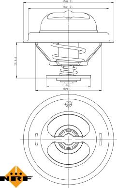 NRF 725123 - Термостат, охлаждающая жидкость parts5.com