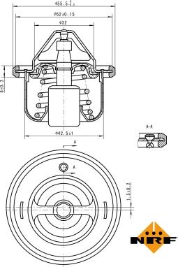 NRF 725127 - Термостат, охлаждающая жидкость parts5.com