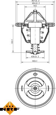 NRF 725174 - Термостат, охлаждающая жидкость parts5.com