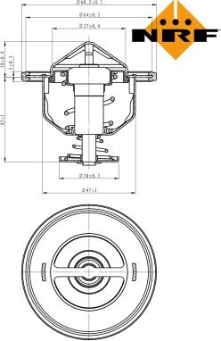 NRF 725176 - Термостат, охлаждающая жидкость parts5.com