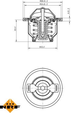 NRF 725205 - Термостат, охлаждающая жидкость parts5.com