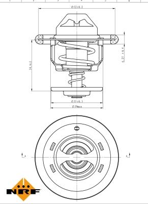 NRF 725206 - Термостат, охлаждающая жидкость parts5.com