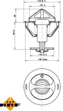 NRF 725200 - Термостат, охлаждающая жидкость parts5.com