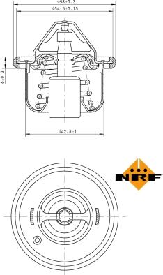 NRF 725208 - Термостат, охлаждающая жидкость parts5.com