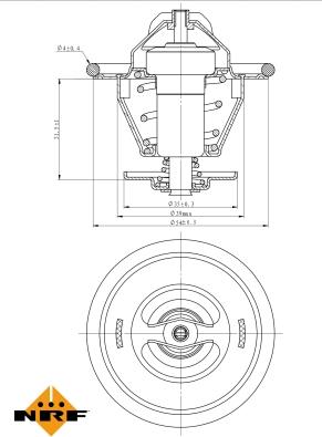 NRF 725214 - Термостат, охлаждающая жидкость parts5.com