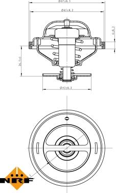 NRF 725215 - Термостат, охлаждающая жидкость parts5.com