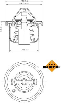NRF 725211 - Термостат, охлаждающая жидкость parts5.com