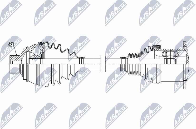 NTY NPW-AU-011 - Приводной вал parts5.com