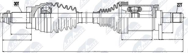 NTY NPW-BM-015 - Приводной вал parts5.com