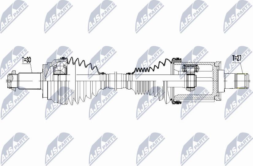 NTY NPW-BM-039 - Приводной вал parts5.com