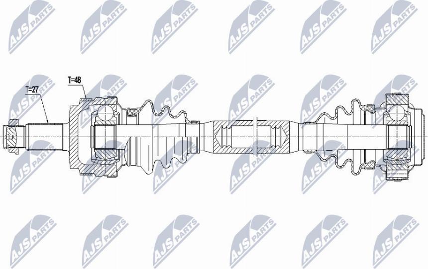 NTY NPW-BM-036 - Приводной вал parts5.com