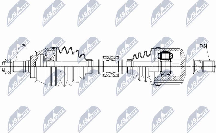 NTY NPW-BM-157 - Приводной вал parts5.com