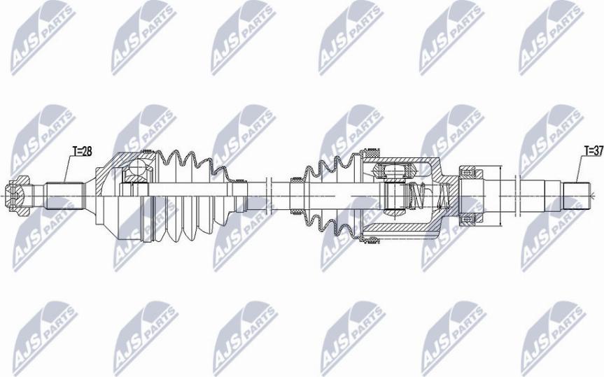 NTY NPW-CT-099 - Приводной вал parts5.com