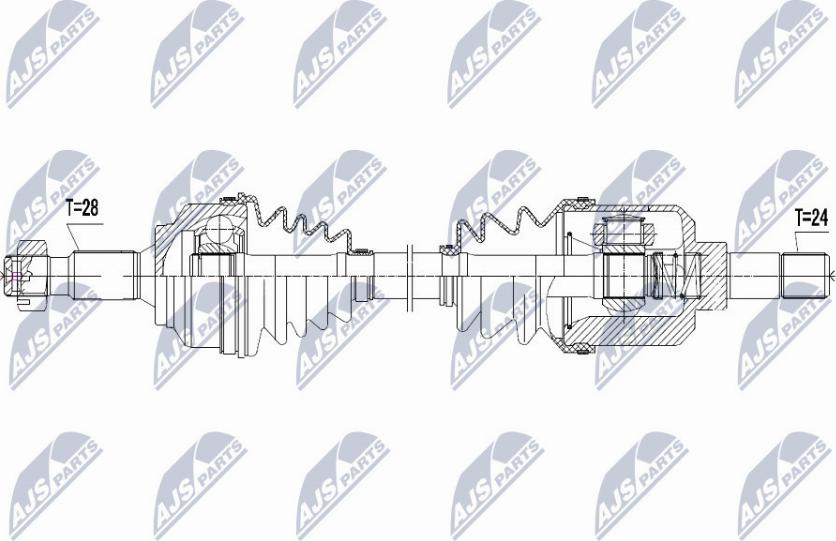 NTY NPW-CT-051 - Приводной вал parts5.com