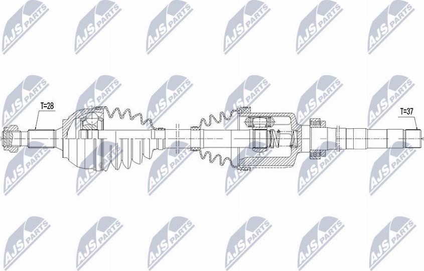 NTY NPW-CT-061 - Приводной вал parts5.com