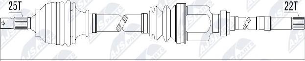 NTY NPW-CT-011 - Приводной вал parts5.com