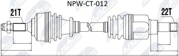 NTY NPW-CT-012 - Приводной вал parts5.com