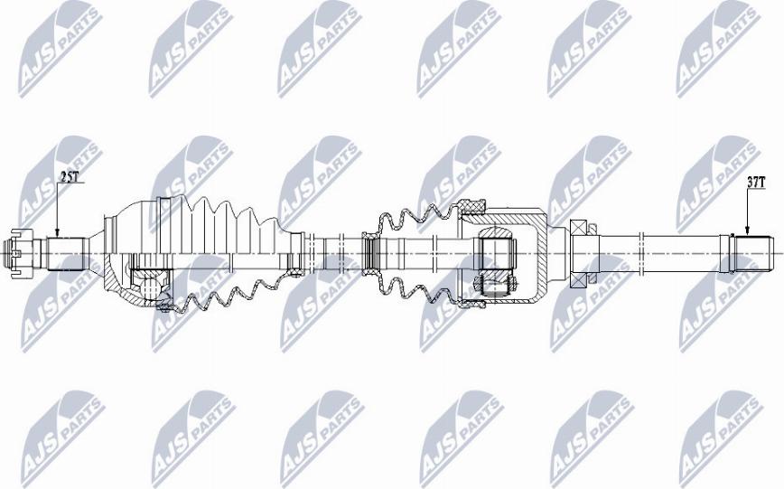 NTY NPW-CT-081 - Приводной вал parts5.com