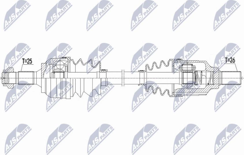 NTY NPW-CT-087 - Приводной вал parts5.com