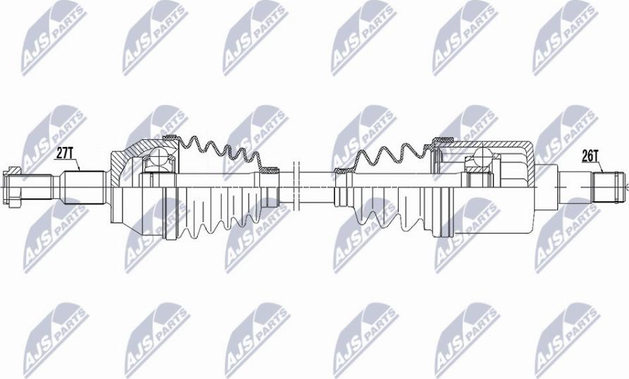 NTY NPW-FR-045 - Приводной вал parts5.com