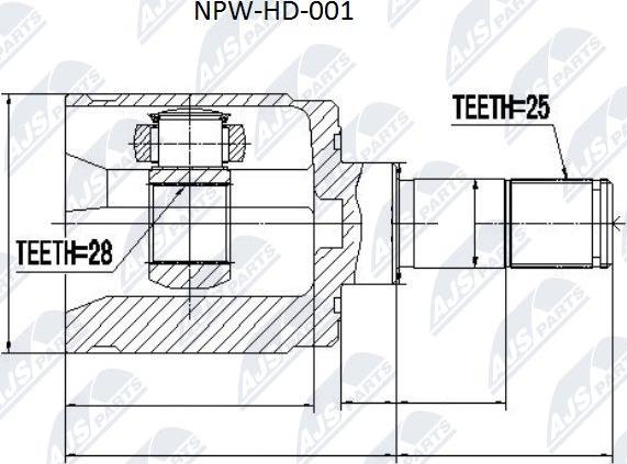 NTY NPW-HD-001 - Joint Kit, drive shaft parts5.com