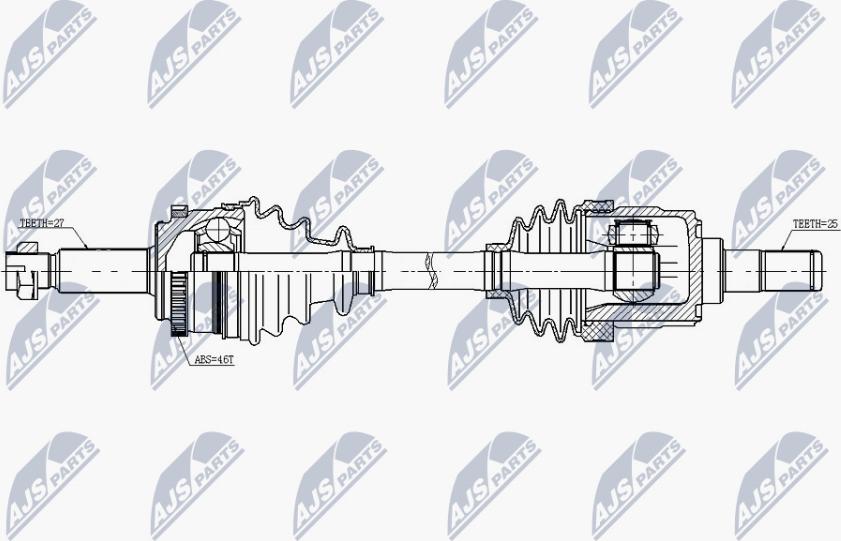 NTY NPW-KA-343 - Приводной вал parts5.com