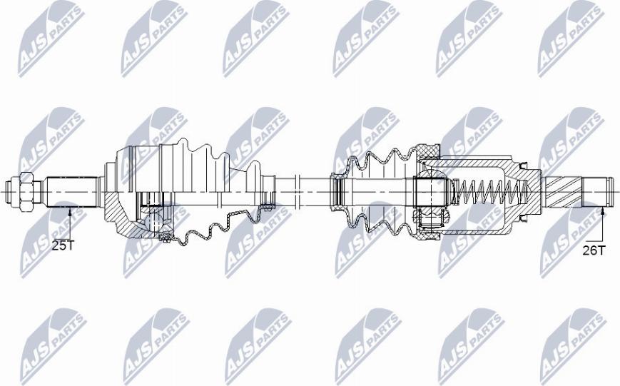 NTY NPW-RE-148 - Приводной вал parts5.com