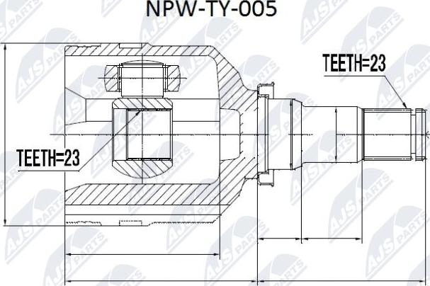NTY NPW-TY-005 - Juego de articulación, árbol de transmisión parts5.com