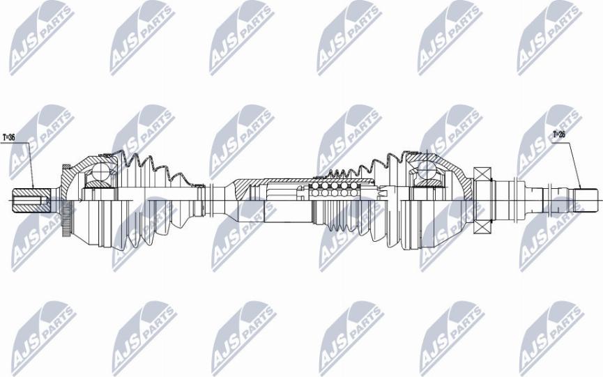 NTY NPW-VV-016 - Приводной вал parts5.com