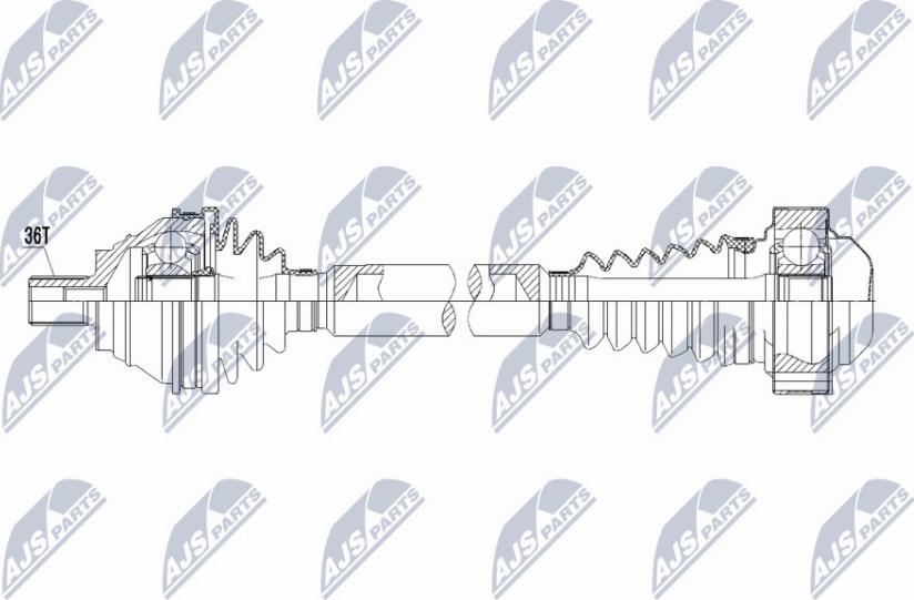 NTY NPW-VW-060 - Приводной вал parts5.com