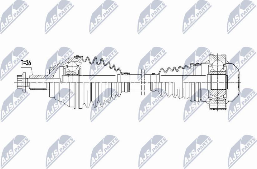 NTY NPW-VW-063 - Приводной вал parts5.com