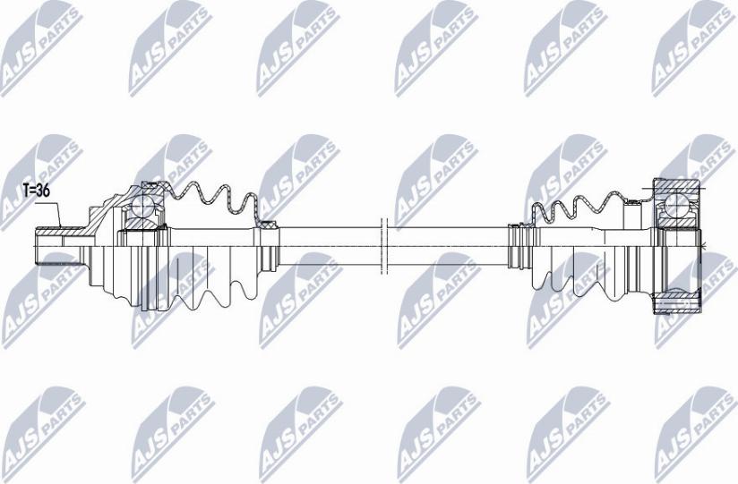 NTY NPW-VW-067 - Приводной вал parts5.com