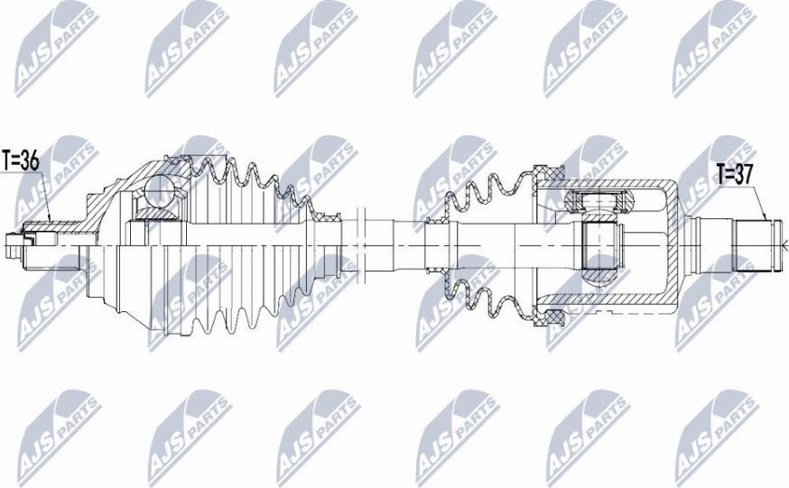 NTY NPW-VW-081 - Приводной вал parts5.com