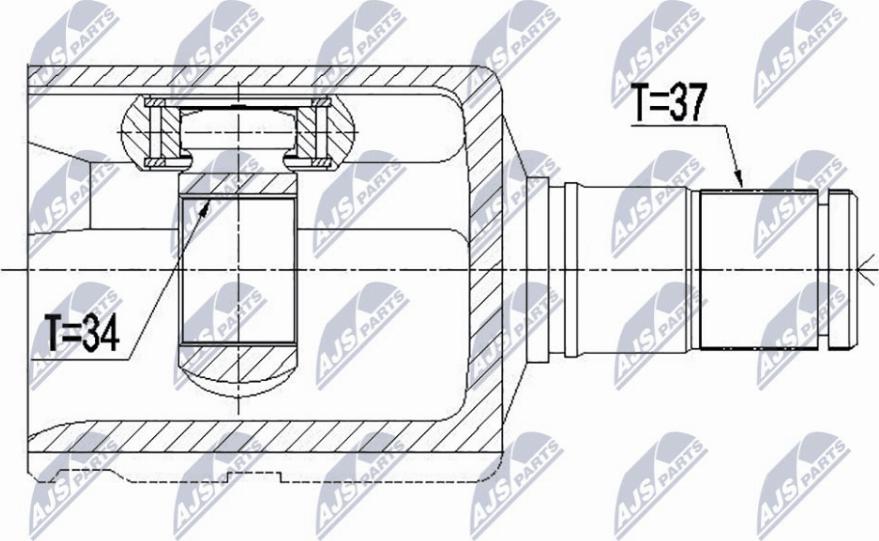 NTY NPW-VW-082 - Приводной вал parts5.com