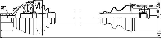 NTY NPW-VW-039 - Приводной вал parts5.com