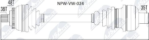 NTY NPW-VW-024 - Приводной вал parts5.com