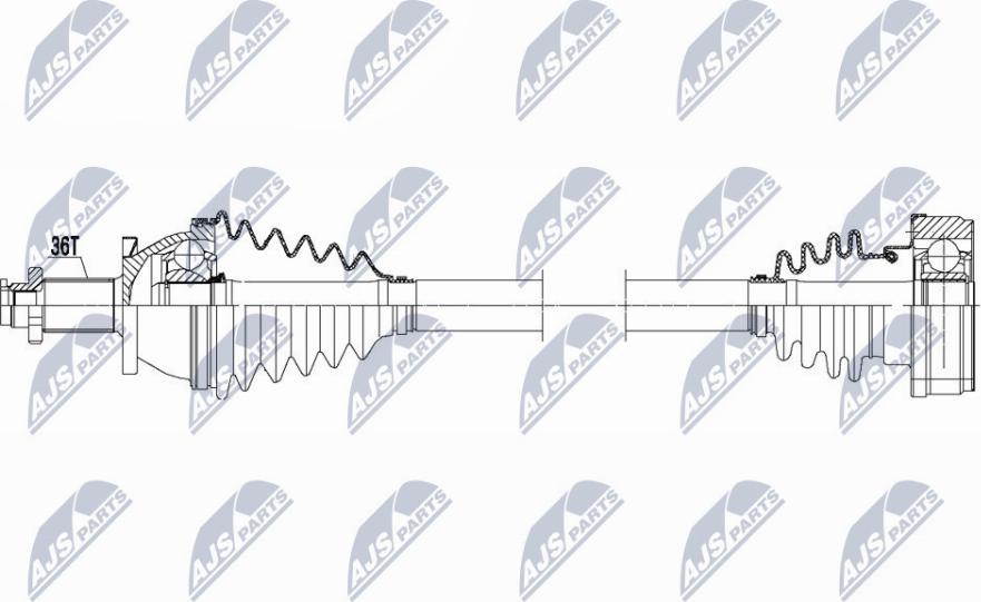 NTY NPW-VW-105 - Приводной вал parts5.com