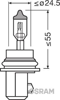 Osram 9007 - Лампа накаливания, фара дальнего света parts5.com