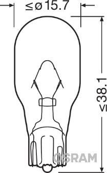 Osram 921NA - Лампа накаливания, фонарь указателя поворота parts5.com