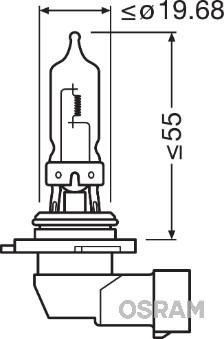 Osram 9005 - Lámpara, faro de carretera parts5.com