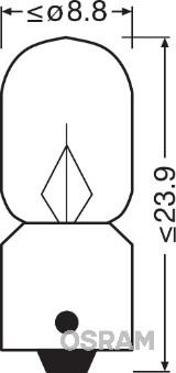 Osram 3796 - Лампа накаливания, освещение салона parts5.com